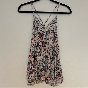 American eagle outfitters floral flowy babydoll tank top